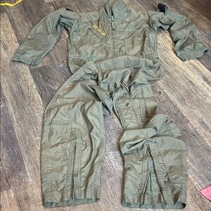 Green Military-Style Jumpsuit 38R